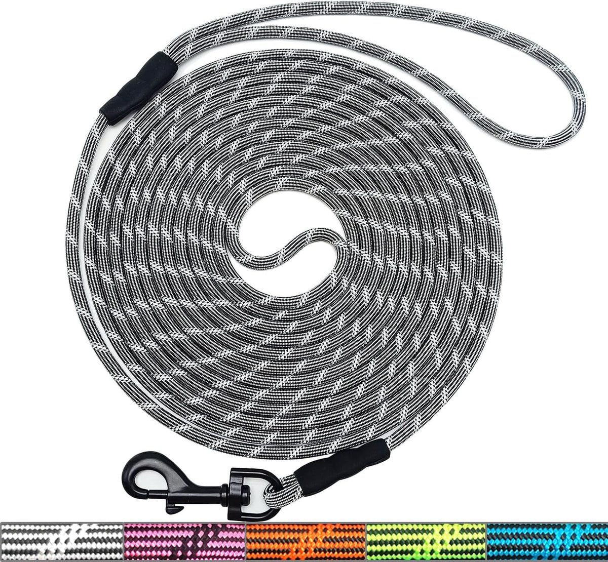 WYuZe 1/5" Reflective Extra Small Dog Leash 10ft Lightweight Rope Cat Leash