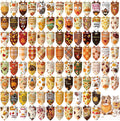 Huhumy 100 Pcs Thanksgiving Dog Bandanas Bulk Turkey Pumpkin Dog Bandanas