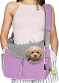 PetAmi Dog Sling Carrier Small Dogs, Hands Free Crossbody Carrier, Purple