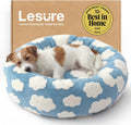 LE SURE Shown on TV Jacquard Donut Cute Small Dog Beds,Blue 27x27x8in
