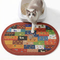 Bienbee Cat Litter Mat, 24" x 15" Dense Trapping Mesh for Litter Boxes | Litter Box Mat with PVC Mesh, Waterproof &Urineproof, Non-Slip Grip, Soft On Kitty Paws and Easy to Clean to Protect Floor