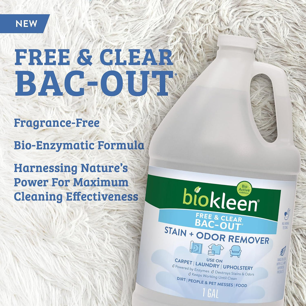 Biokleen Bac Out Enzyme Cleaner, Stain & Pet Odor Eliminator, Unscented