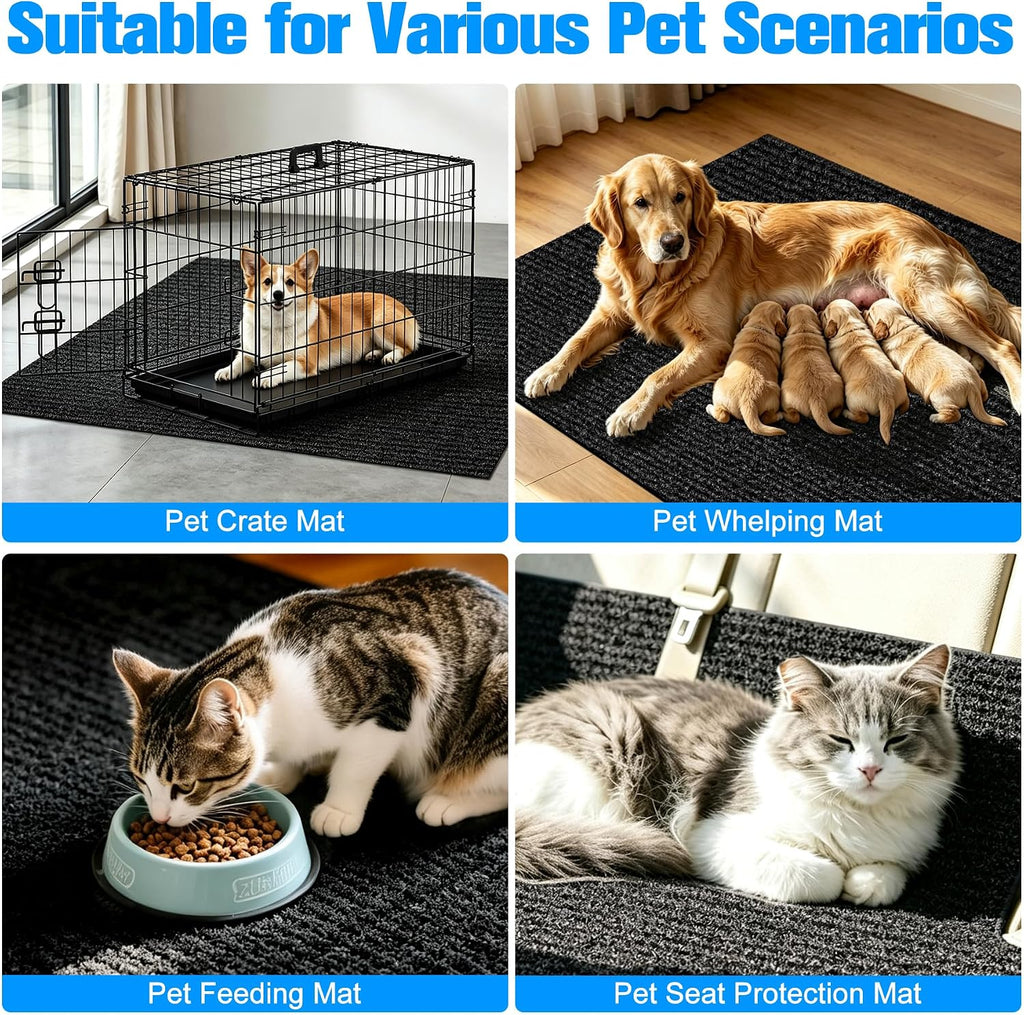 Dog Crate Mat, 36" x 24" Extra Large Dog Playpen Mat, Non-Slip Kennel Mat