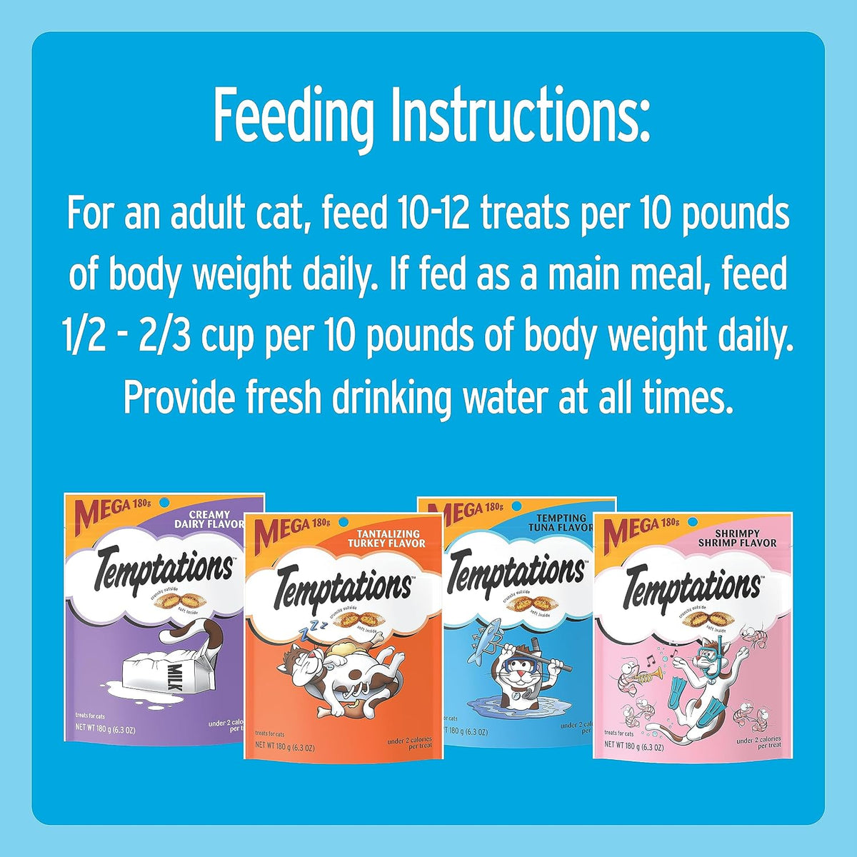 Temptations Cat Treats Classic Crunchy and Soft Cat Treats Variety Pack,6.3 oz. Pouches,(Pack of 12)