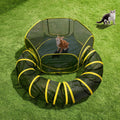 VIVOHOME Outdoor Cat Enclosure 2-in-1, w/Cat Tent, Circle Playpen Tunnel