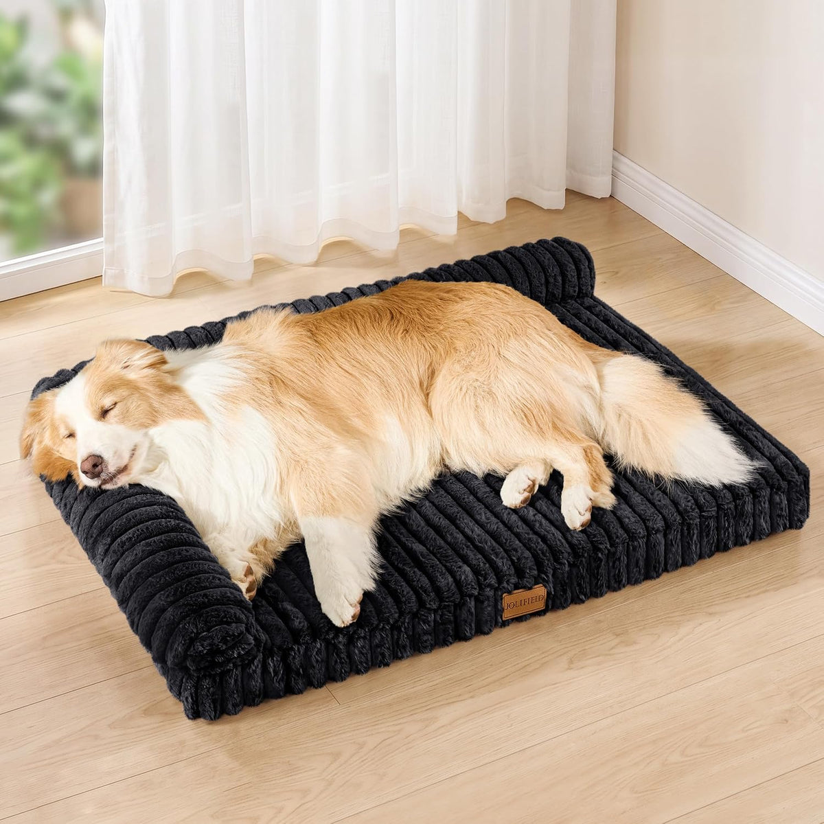 Orthopedic Large Dog Bed Furry Pet Bed, Washable Cover 36''X24''
