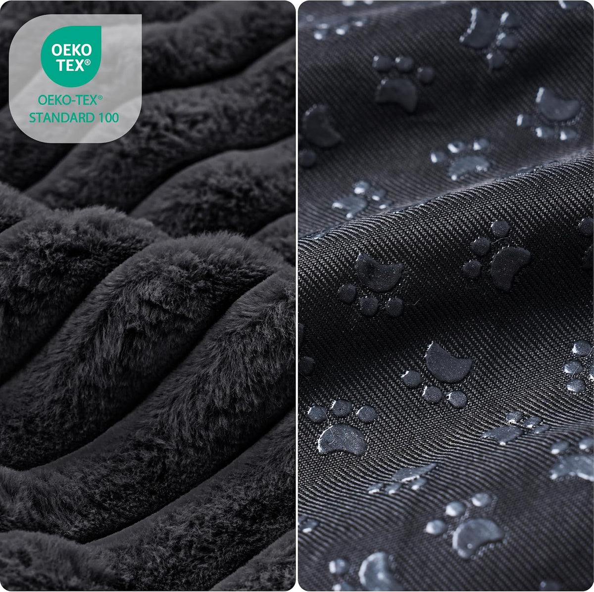 Orthopedic Large Dog Bed Furry Pet Bed, Washable Cover 36''X24''