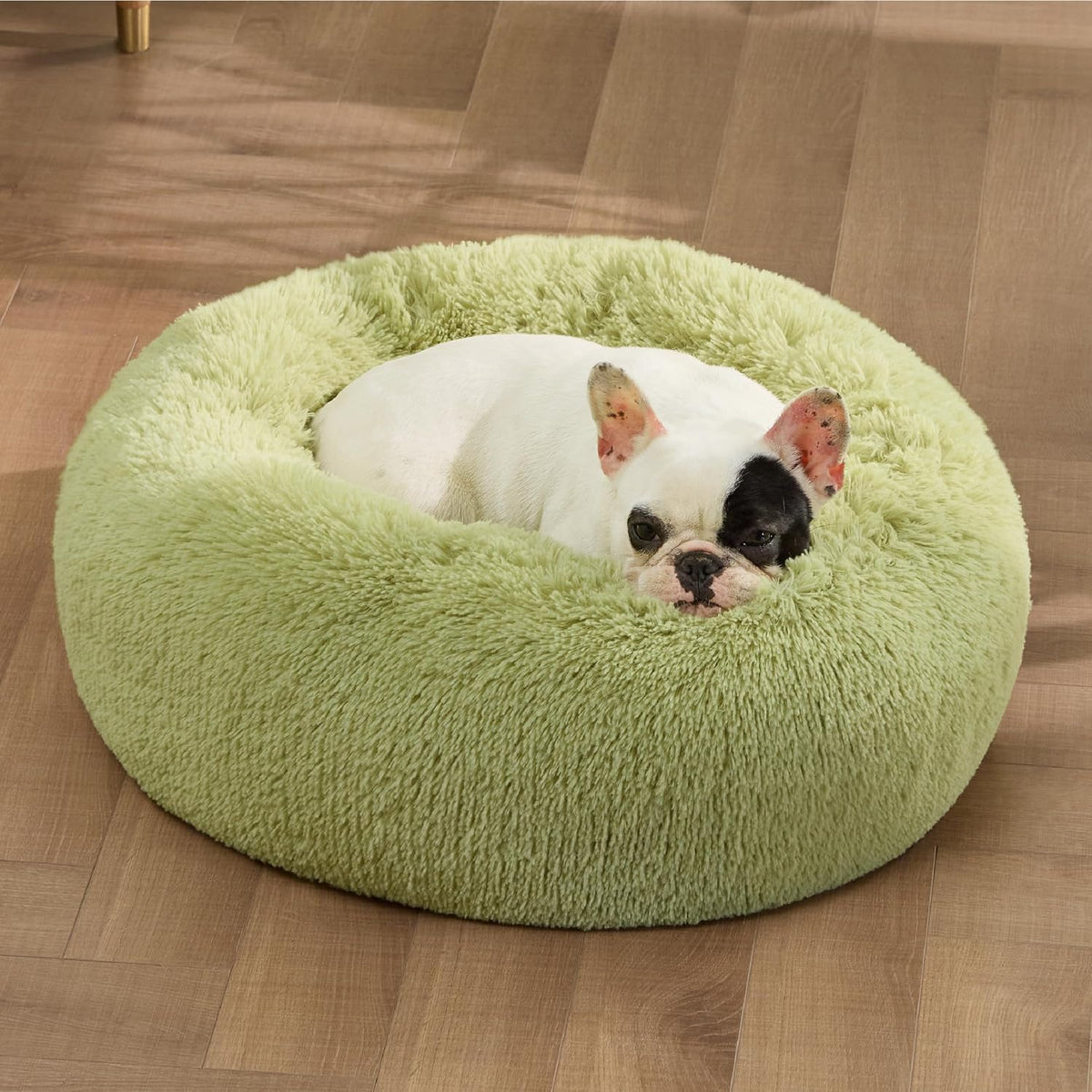Bedsure Calming Small Dog Bed Donut Washable Cat＆Puppy Bed,23 inches Green