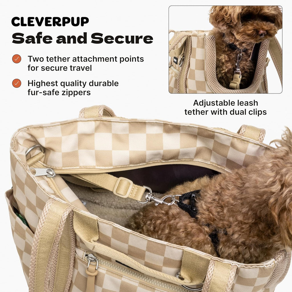 Cleverpup Transit Tote Dog Carrier 4-Piece Set - Medium, Leopard