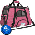 PetAmi Airline Approved Pet Carrier for Cats Small Dogs, Large Heather Pink