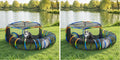 Portable Cat Enclosure - 2-in-1 Outdoor Catio with Tent & Tunnel, Foldable Playpen for Indoor Cats, Includes Storage Bag for Cats & Small Animals Rainbow Color (Pack of 2)