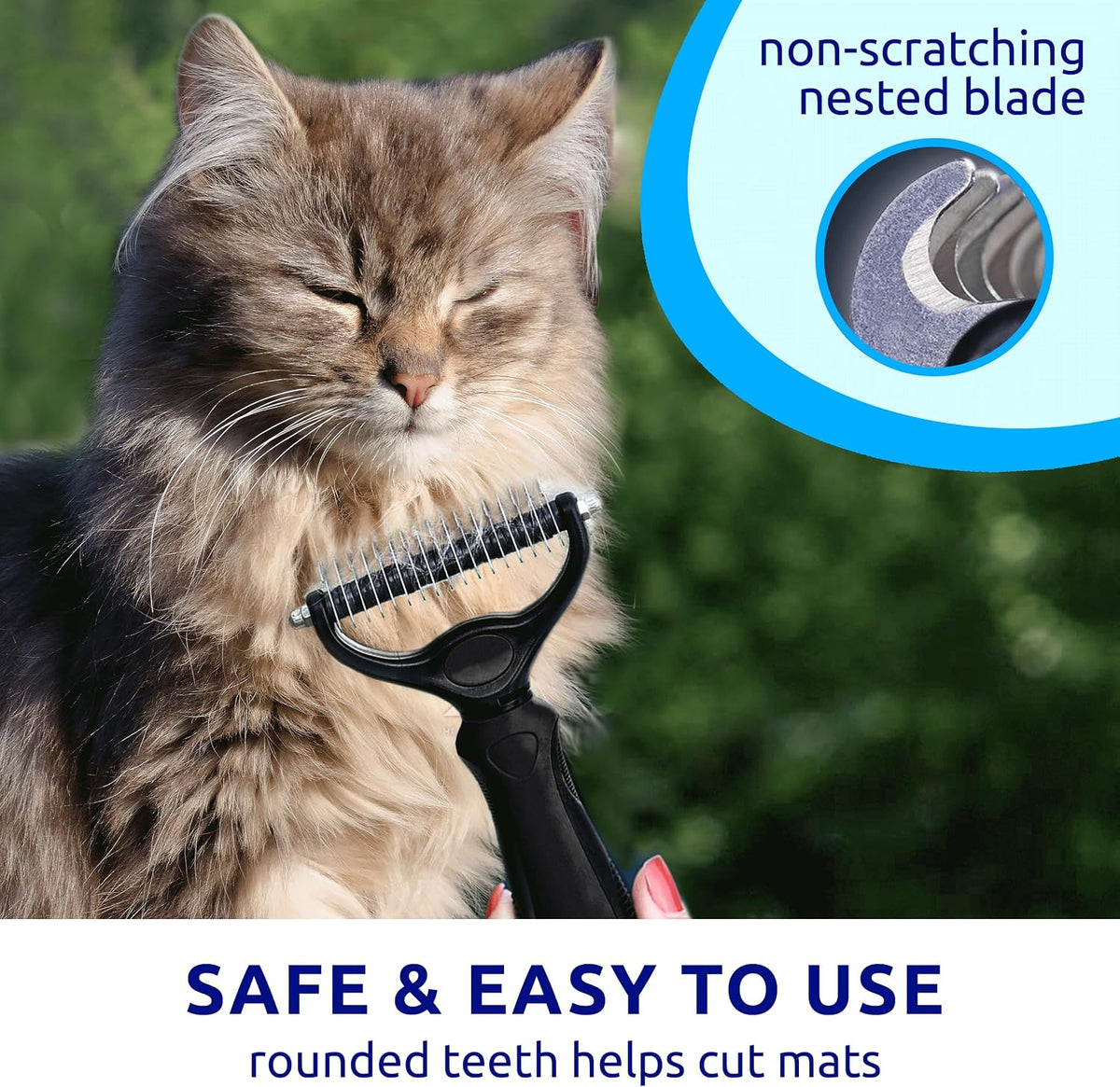 Pat Your Pet Deshedding Brush & Metal Comb Grooming Combo for Cats & Dogs