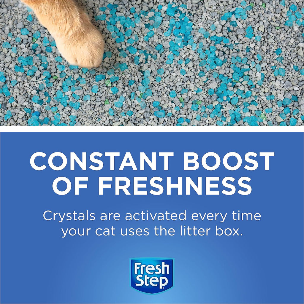 Fresh Step Cat Litter Crystals Deodorizer, Fresh Scent, 15 Oz, 12-Pack