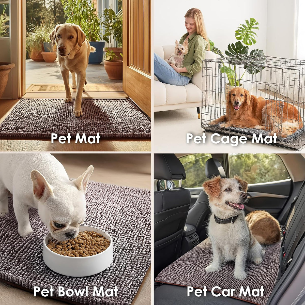 EHEYCIGA 60x24in.Super Absorbent Dog Door Mat for Muddy Paws Entryway Rug