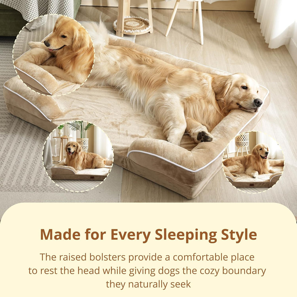 EGOHOME Orthopedic Medium Dog Bed, Waterproof Washable L Pet Bed 35"