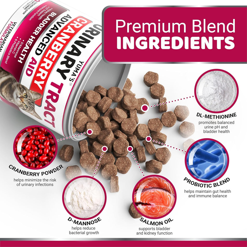 Cat Urinary Tract Health - Cranberry Supplement for Cats - Bladder Support