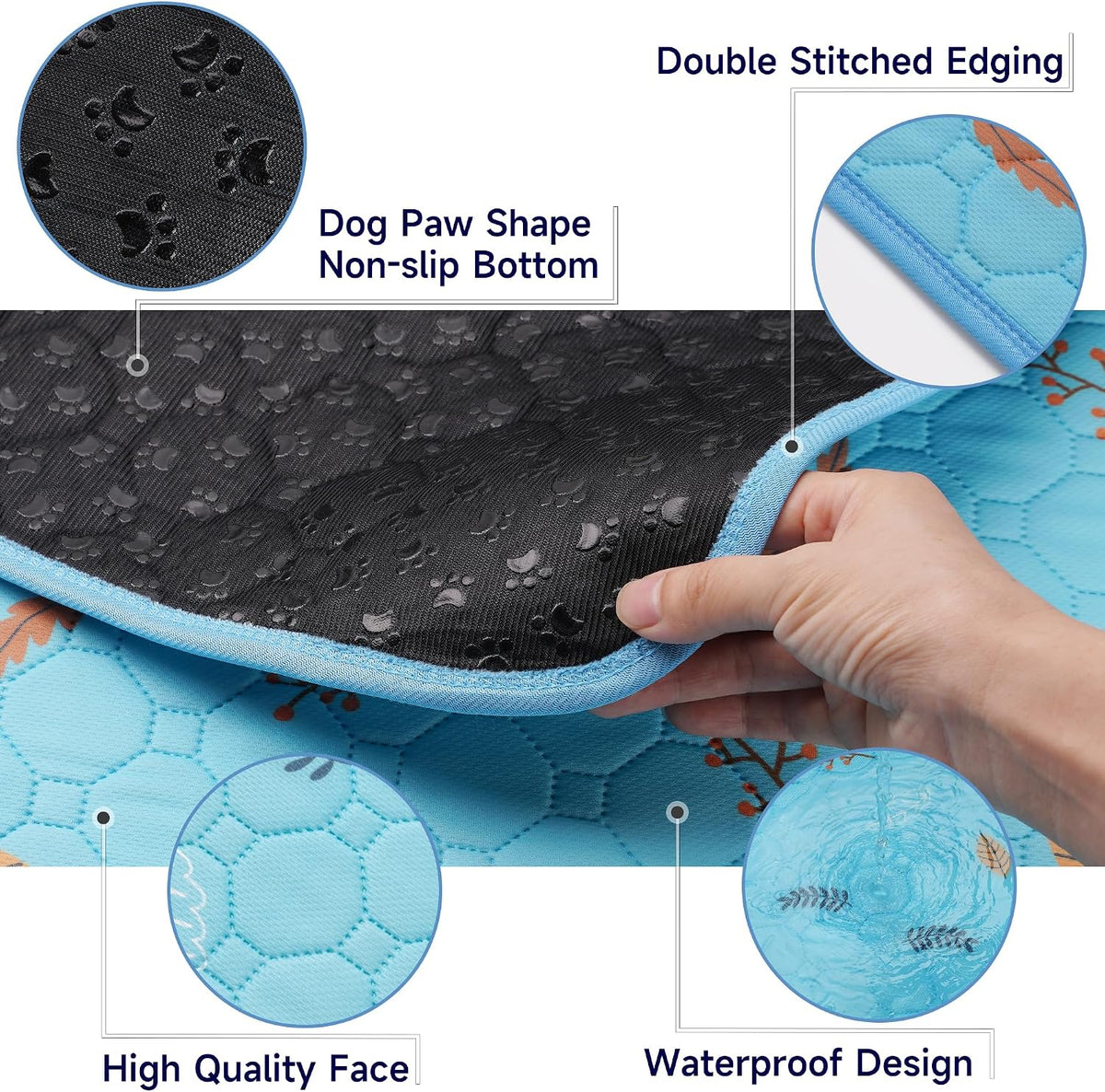 Sunheir Washable Pee Pads for Dogs Extra Large 36" x 72" 2-Pack, Reusable Puppy Pads Pet Training Pads, Waterproof Dog Pee Pads for Crate, Whelping Pad, Non-Slip Protects Against Urine Leakage