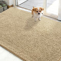 OLANLY Dog Door Mat for Muddy Paws 50x30, Super Absorbent Chenille Mud Mat