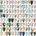 Huhumy 100 Pcs Christmas Dog Bandanas Bulk Christmas Bandanas for Dogs