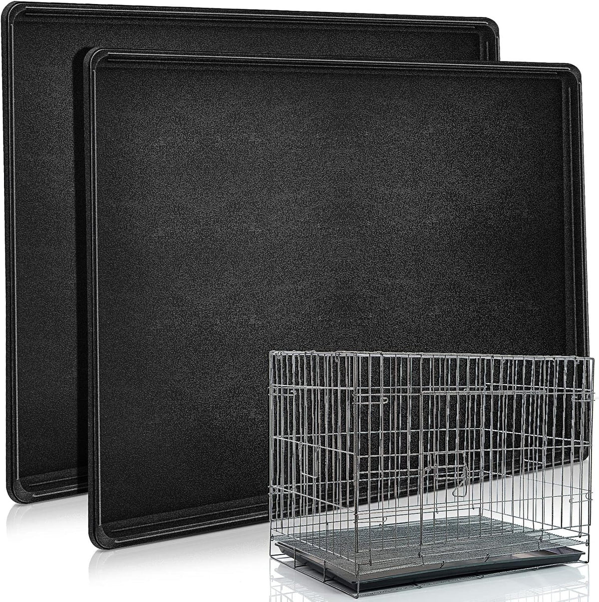 2 Pcs Dog Crate Tray 36" Replacement, Plastic Bottom Pan
