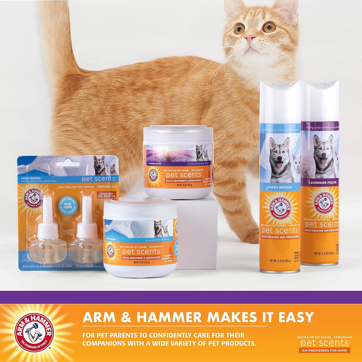 Arm & Hammer Pet Scents Deodorizing Gel Beads, Lavender Fields, 12 Oz