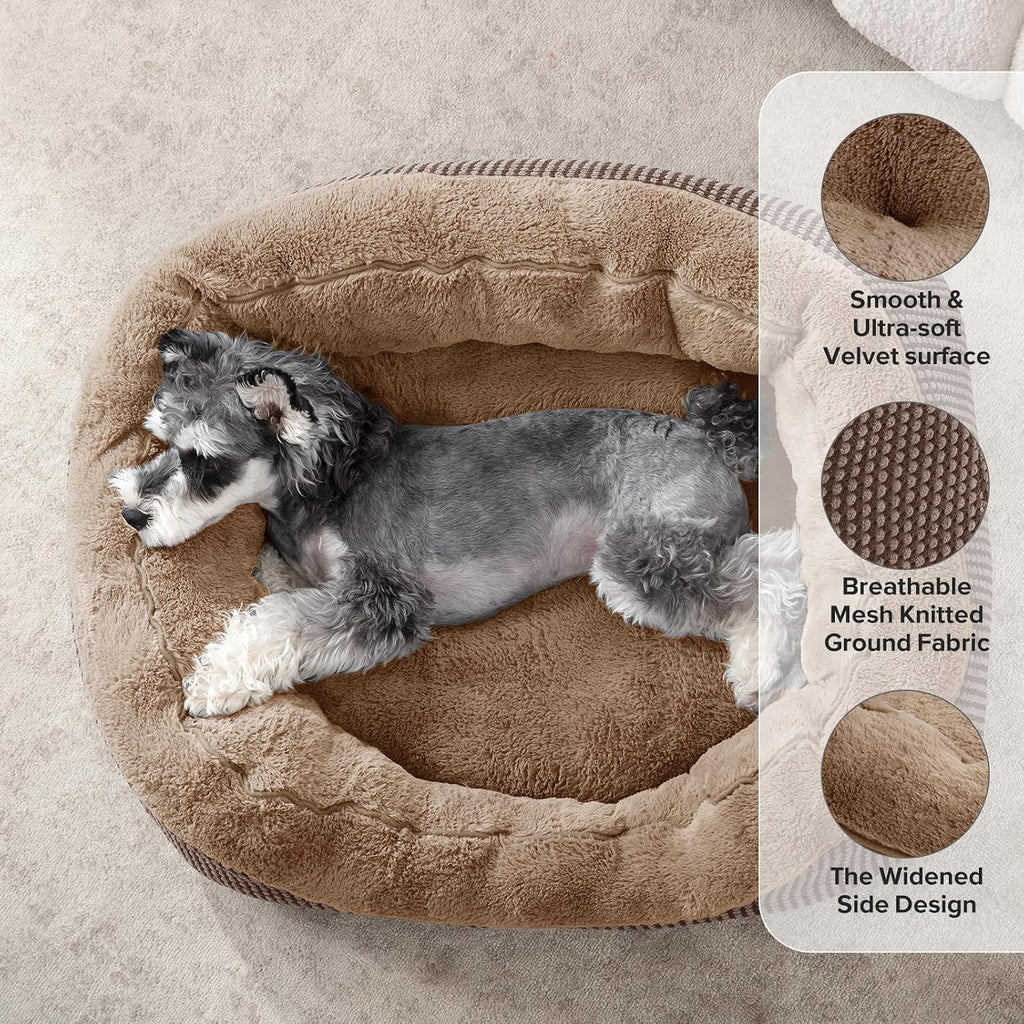 INVENHO XL Dog Beds Large Sized Dog, Washable Orthopedic Warming Soft Sleeping Durable with Anti-Slip Bottom