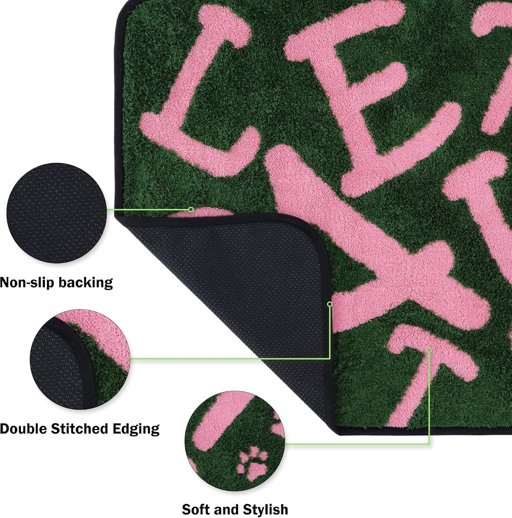 Qeils Reusable Puppy Pads , Washable Pee Pads for Dogs 23" x 36" 2 Pack | Super Absorbent & Leakproof Potty Training Pads, Plush Grass-Look With Non-Slip Backing For Crates, Playpens & Small Pets