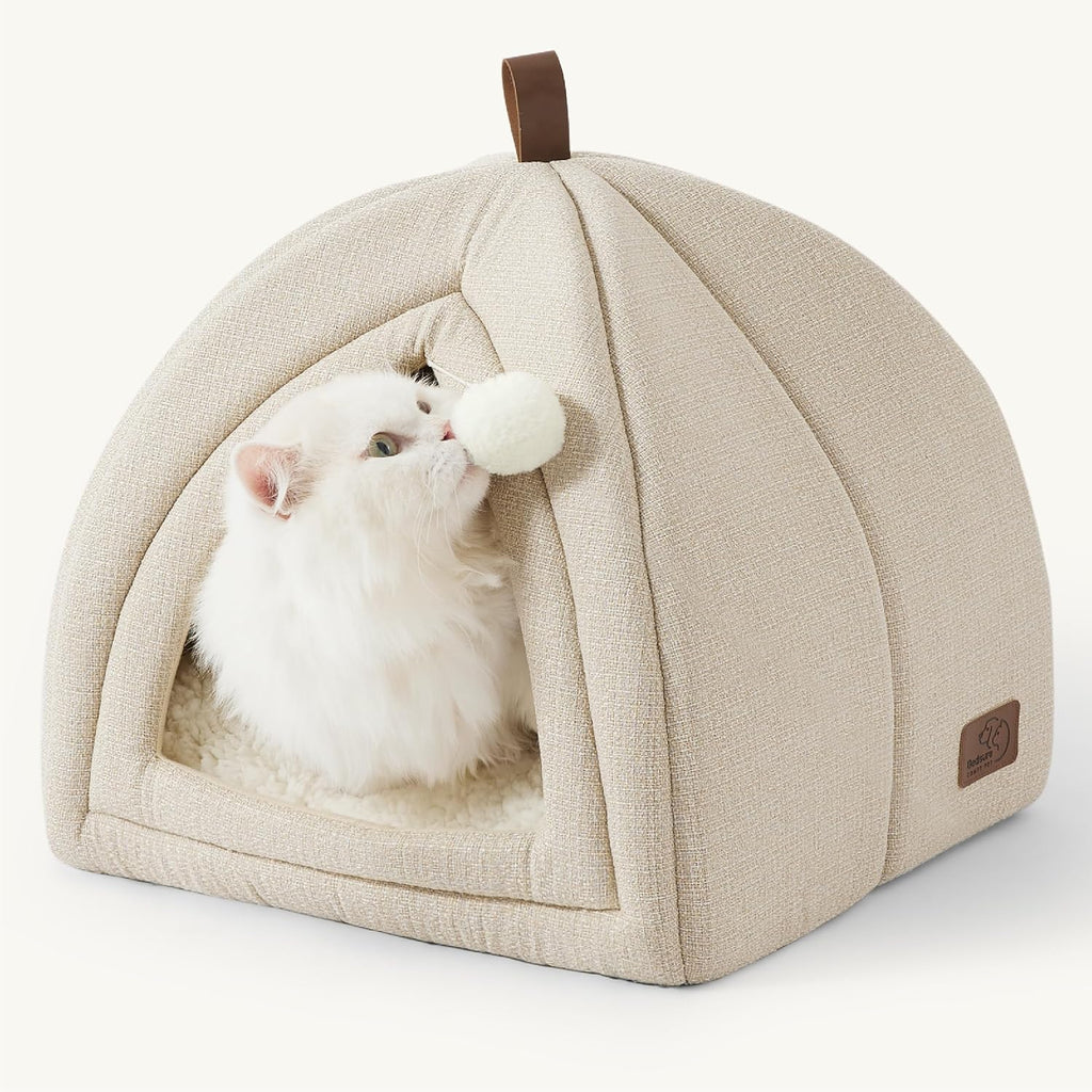 Bedsure 2in1 Cat Beds for Indoor Cats Cave for Kitten with Washable Pillow