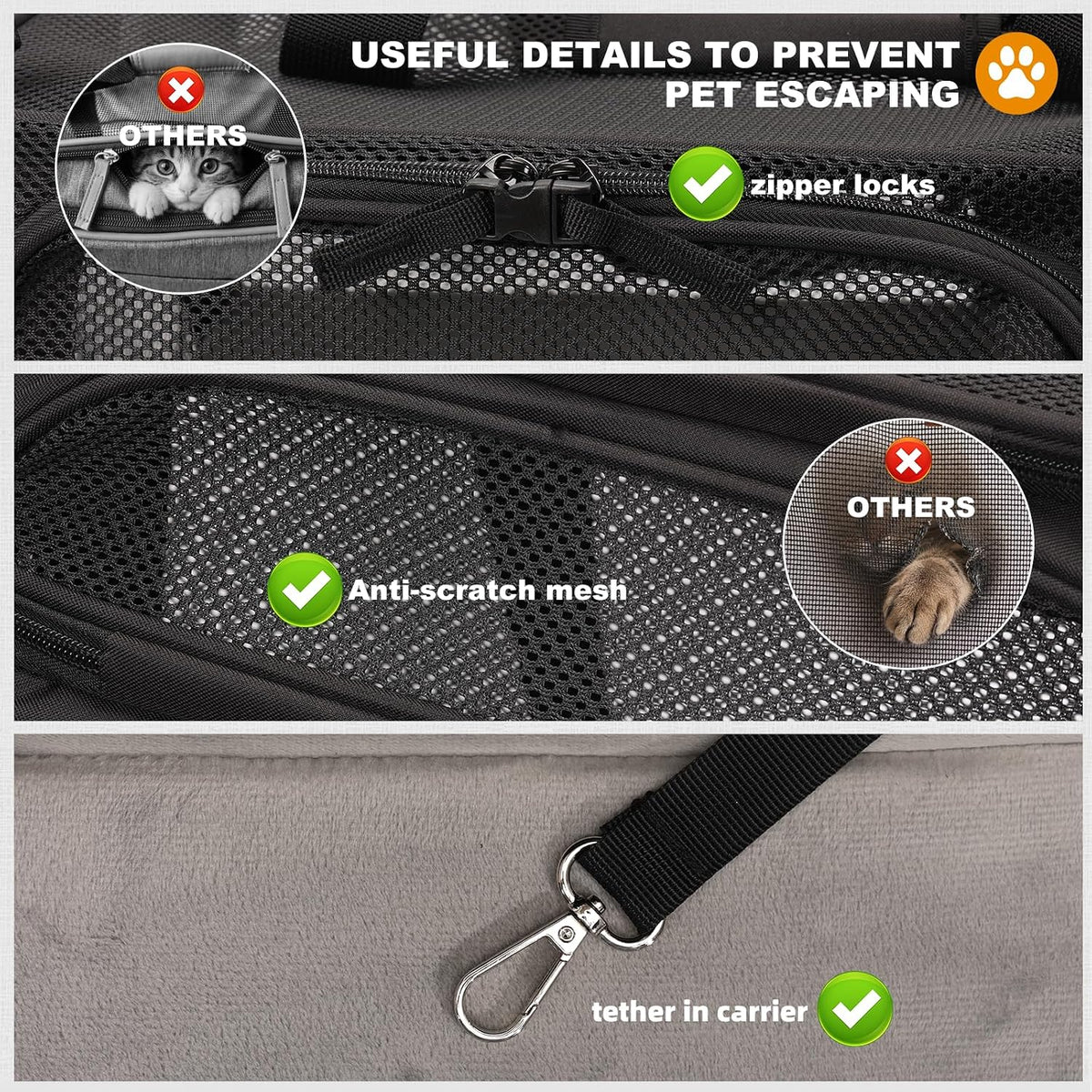 pidipiti 18x12x11 top Expandable pet Carrier for Allegiant Frontier Airline
