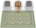 Unicorn Catcher 40"x30" Cat Litter Mat Non-Slip Washable Litter Box Mat | High-Density PVC Litter Catcher Mat Efficiently Traps Scattered Litter From Paws To Keep Floors Clean