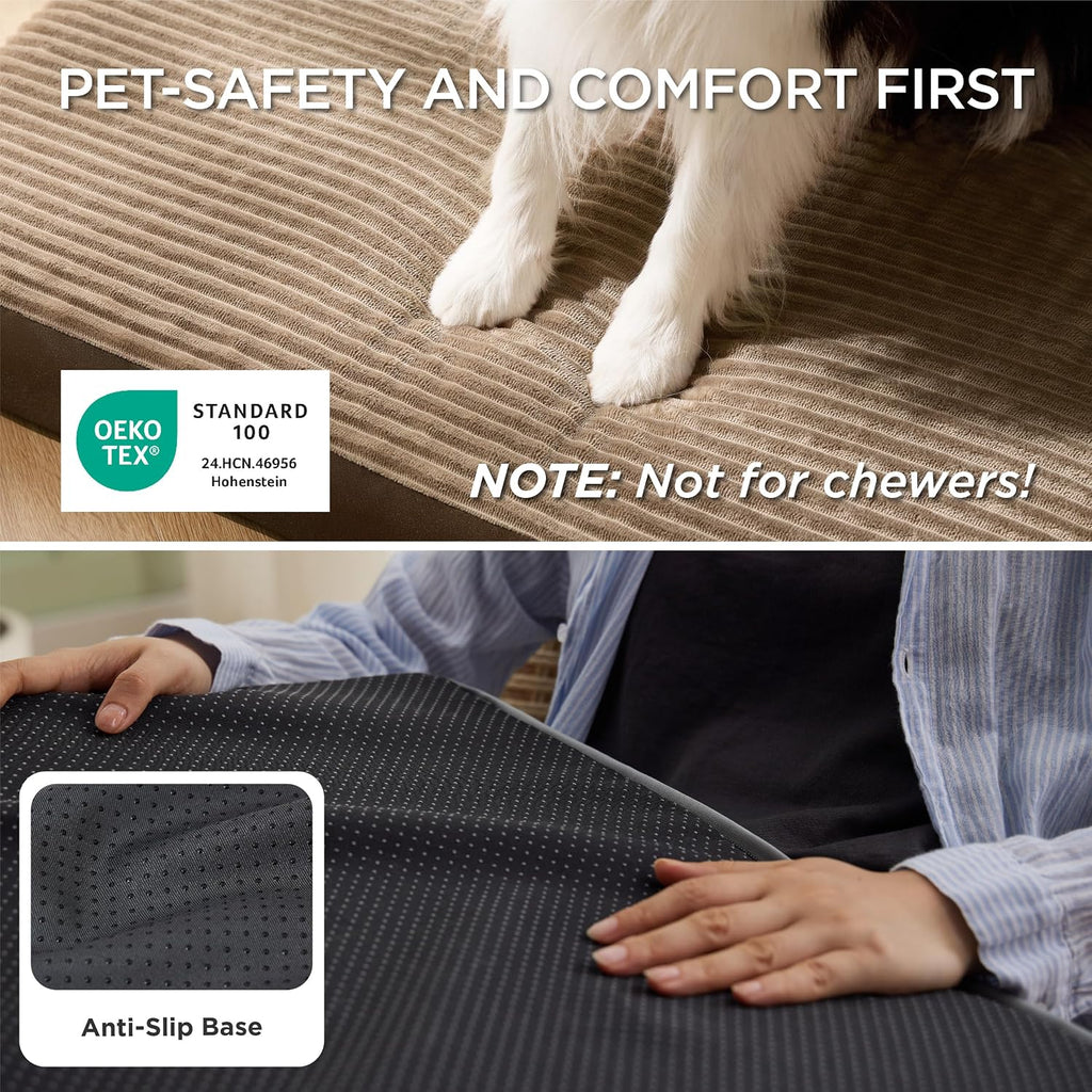 Bedsure ComfyFleece XXL Dog Bed for Crate with Washable Cover, 47x29