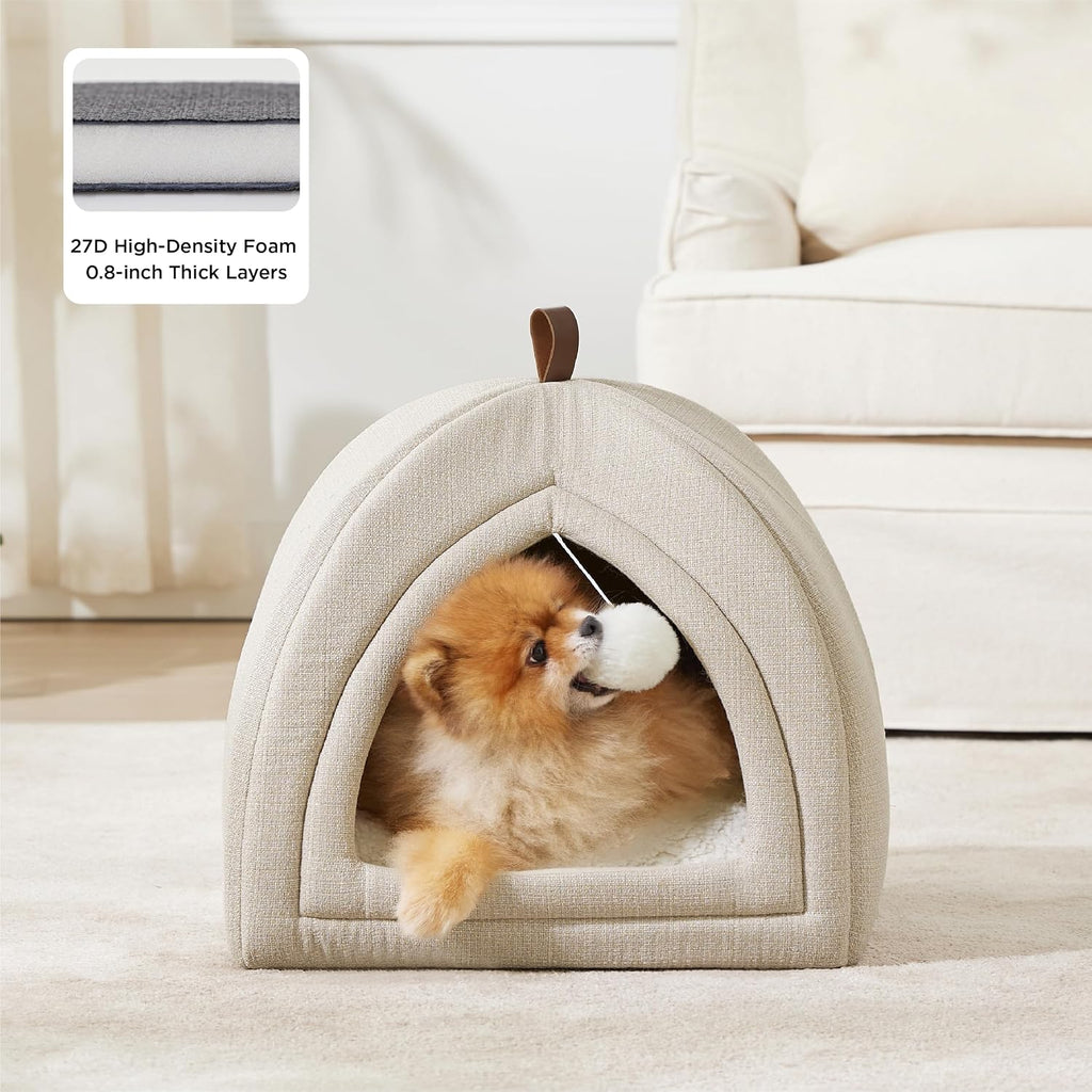 Bedsure 2in1 Cat Beds for Indoor Cats Cave for Kitten with Washable Pillow