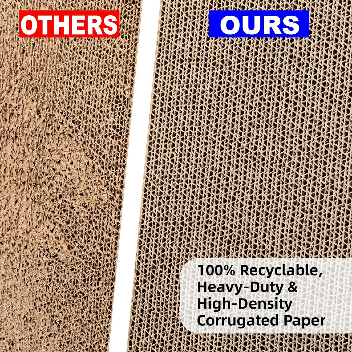 26.8 Inch Cardboard Cat Scratching Post, 2-Pack