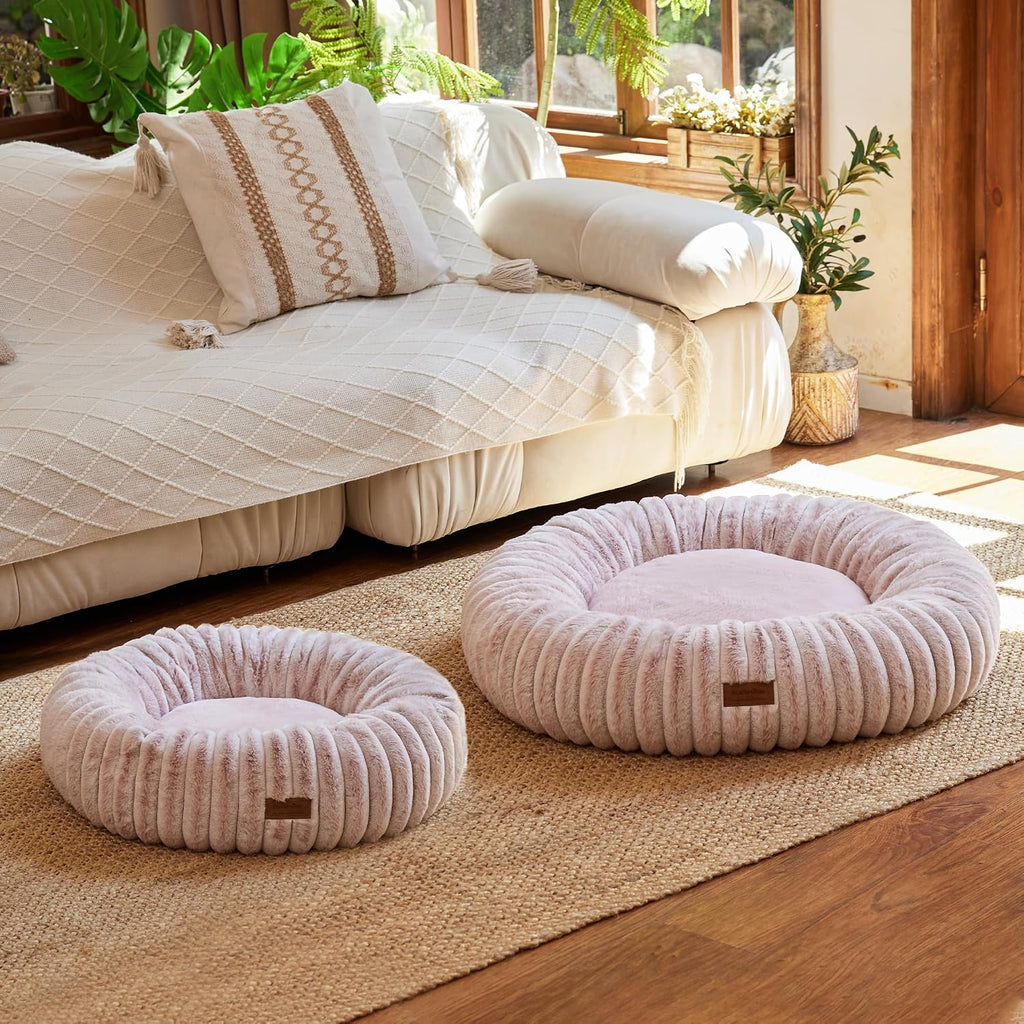 FUKUMARU Dog Bed, 30" Orthopedic Dog Beds for Medium Dogs, Donut Cat Beds