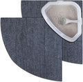 Tinideya 2 Pcs Corner Cat Litter Mat Waterproof Litter Box Mat, Gray