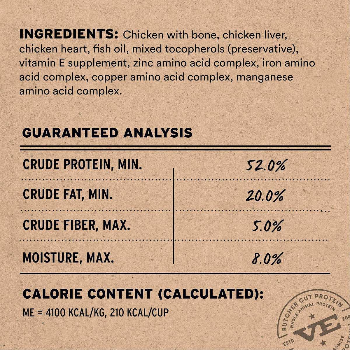Vital Essentials Freeze Dried Cat Food, Chicken Crunchy Mini Nibs, 8 oz Bag