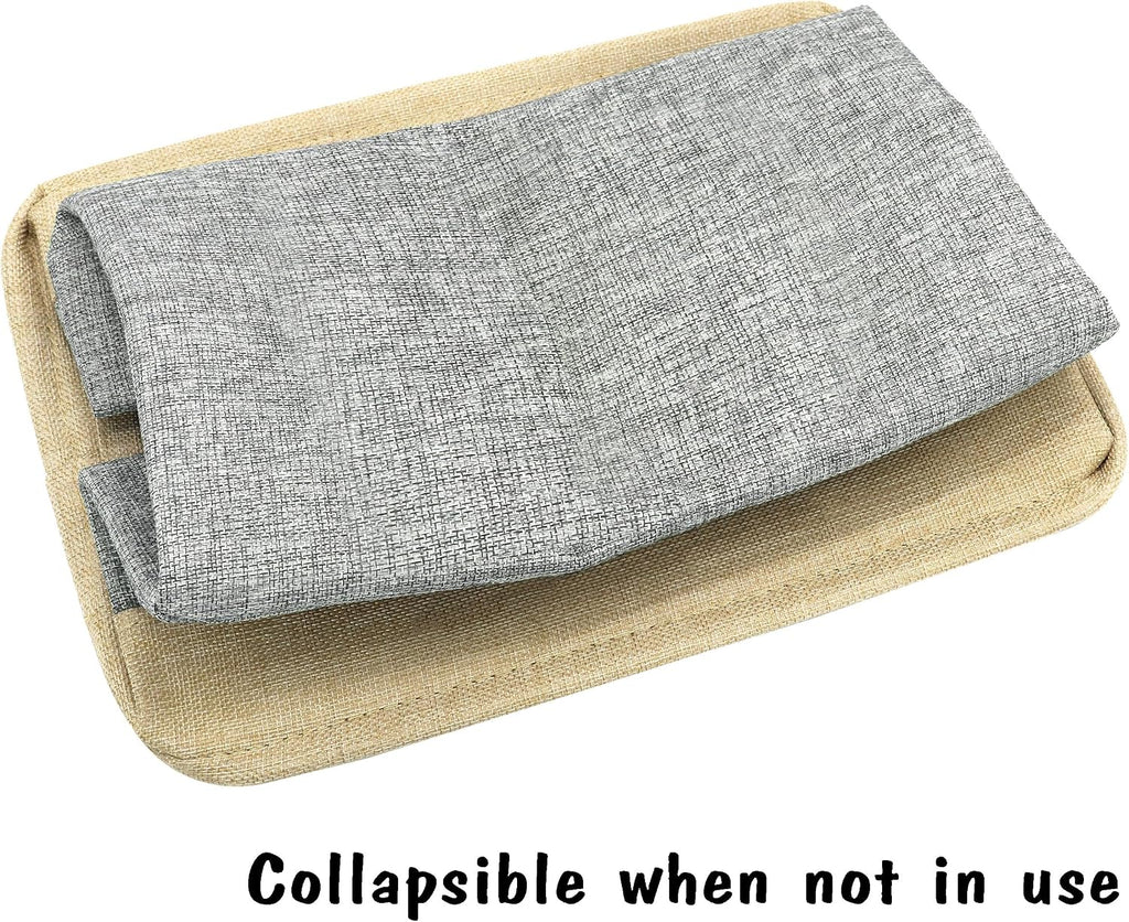 PET ARTIST Dog Toy Basket, Large Collapsible, Gray, M: 15"x11"x9"