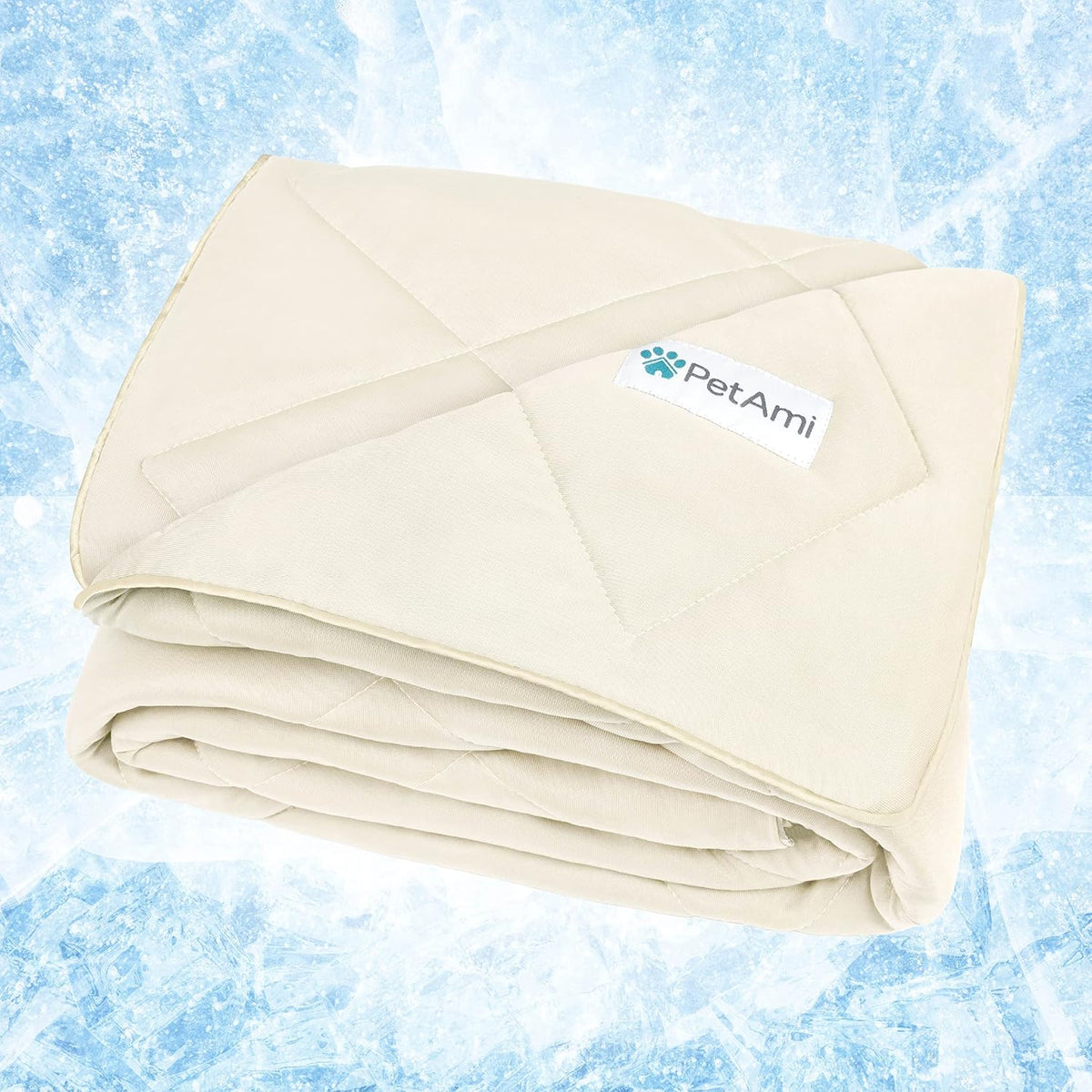 PetAmi Cooling Dog Blanket Lightweight Soft for Large Pet Cat 60x80 Beige