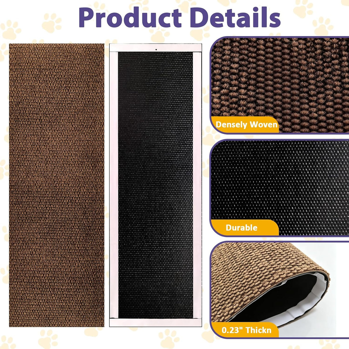 Wall Cat Scratcher,15.7x39.4” Cat Wall Climbing Wall Scratcher Carpet