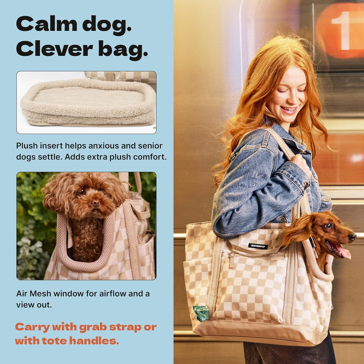 Cleverpup Transit Tote Dog Carrier 4-Piece Set - Medium, Leopard