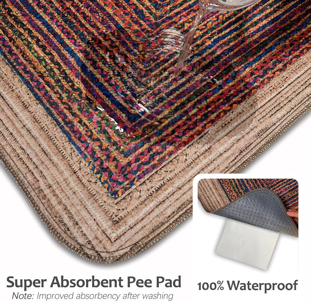 Washable Pee Pads for Dogs 54"x54" 2 Pack Reusable Puppy Potty Pad