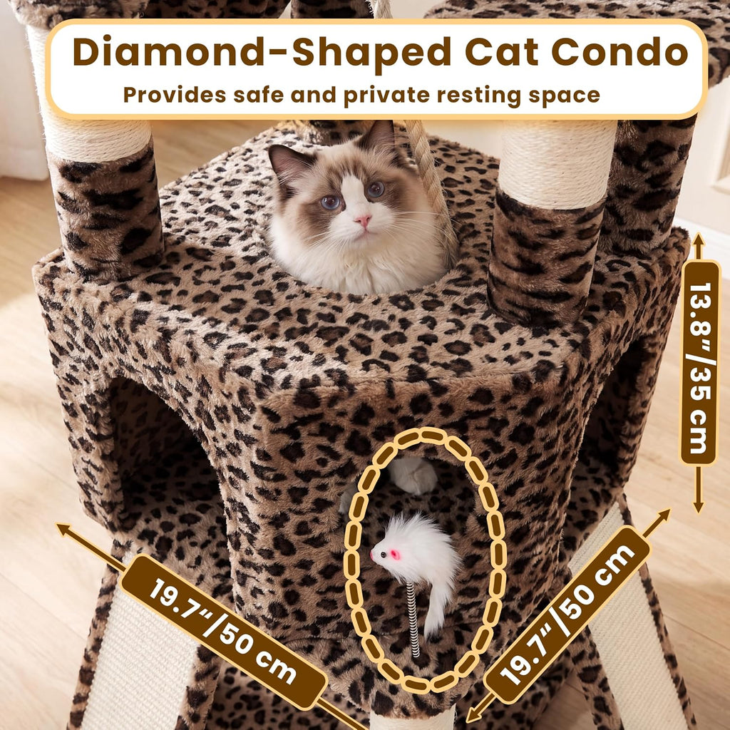 Cat Tree, 81.1" Tall Heavy Duty Cat Tower for Large Cats VCT032BW