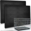 2 Pcs 30" Dog Crate Tray Replacement Dog Crate Pan Kennel Bottom Tray Replacement Plastic Bottom Pan Easy to Clean, Easy to Assemble, Ideal for Potty Training-Perfect for Pet Crates, Black