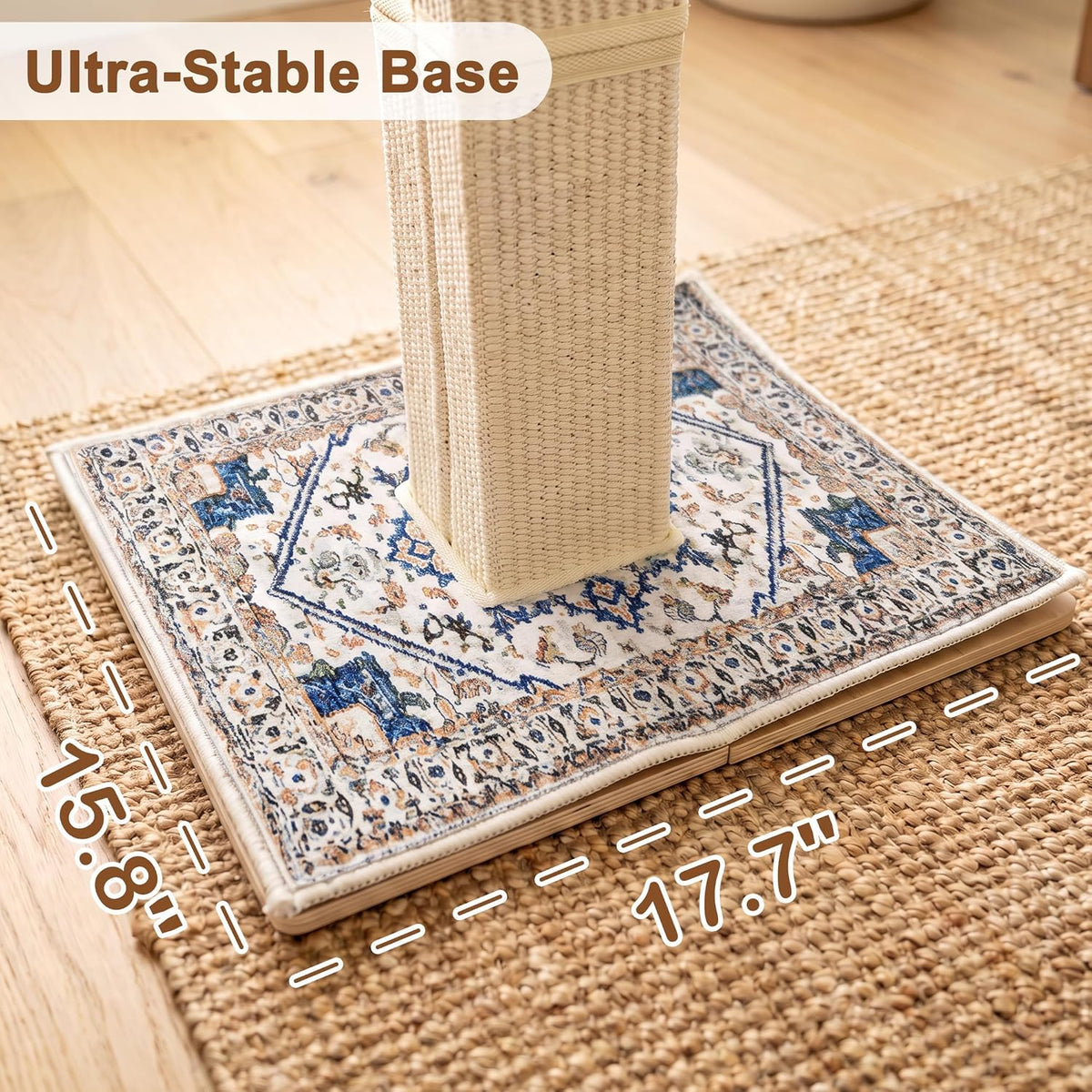 Cat Scratching Post with Bed for Indoor Adult Cats, Cat Perch,White