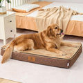 LIORCE Orthopedic Memory Foam XXL Dog Bed - 6" Thick Beds for Extra Large Sized Dog - Waterproof Removable Washable Cover & Wrap-Around Zipper - Ultimate Comfort & Easy Maintenance, Brown