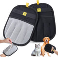 2 Pack Pet Hair Removal Glove for Dogs & Cats - Cat Hair Remover & Dog Hair Removal Tool, Electrostatic Reusable Pet Hair Glove for Furniture, Laundry, Couch, Carpet & Car Seat (Gray/Black Combo)