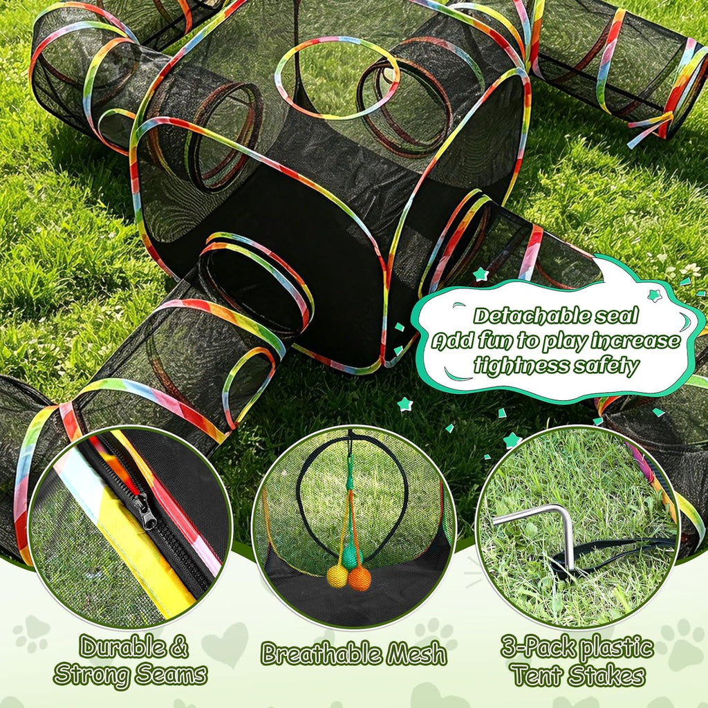 CypherX Cat Tunnel for Indoor Cats, Large Collapsible Cat Tube Toys