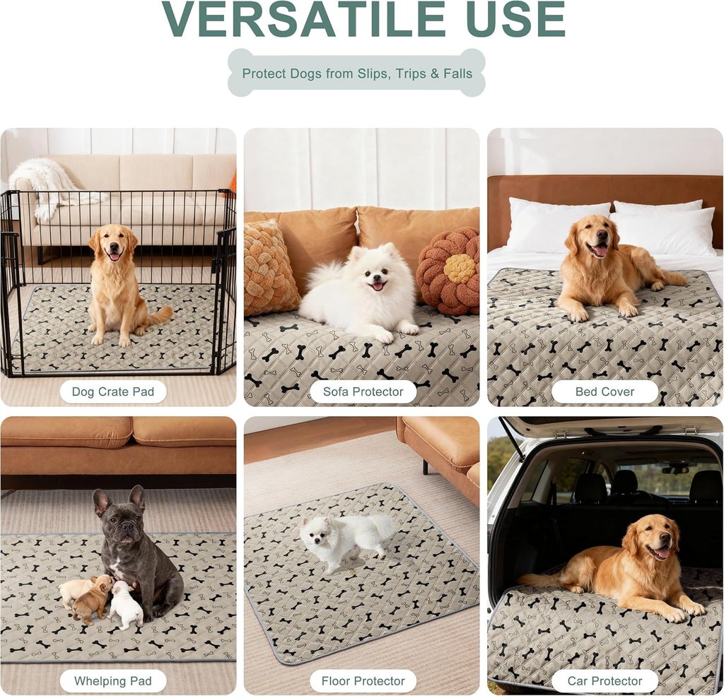 Eterish Washable Pee Pads for Dogs Extra Large 36'' x 48'' 2 Pack | Reusable Absorbent Pet Puppy Dog Training Pads Non-Slip, Waterproof Whelping Potty Pads for Dogs Leak-Proof