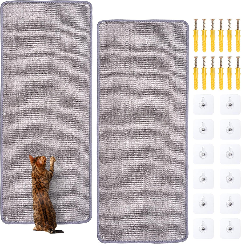 Uranshin Natural Sisal Cat Wall Climbing Carpet, Wall Scratcher Mat Pad