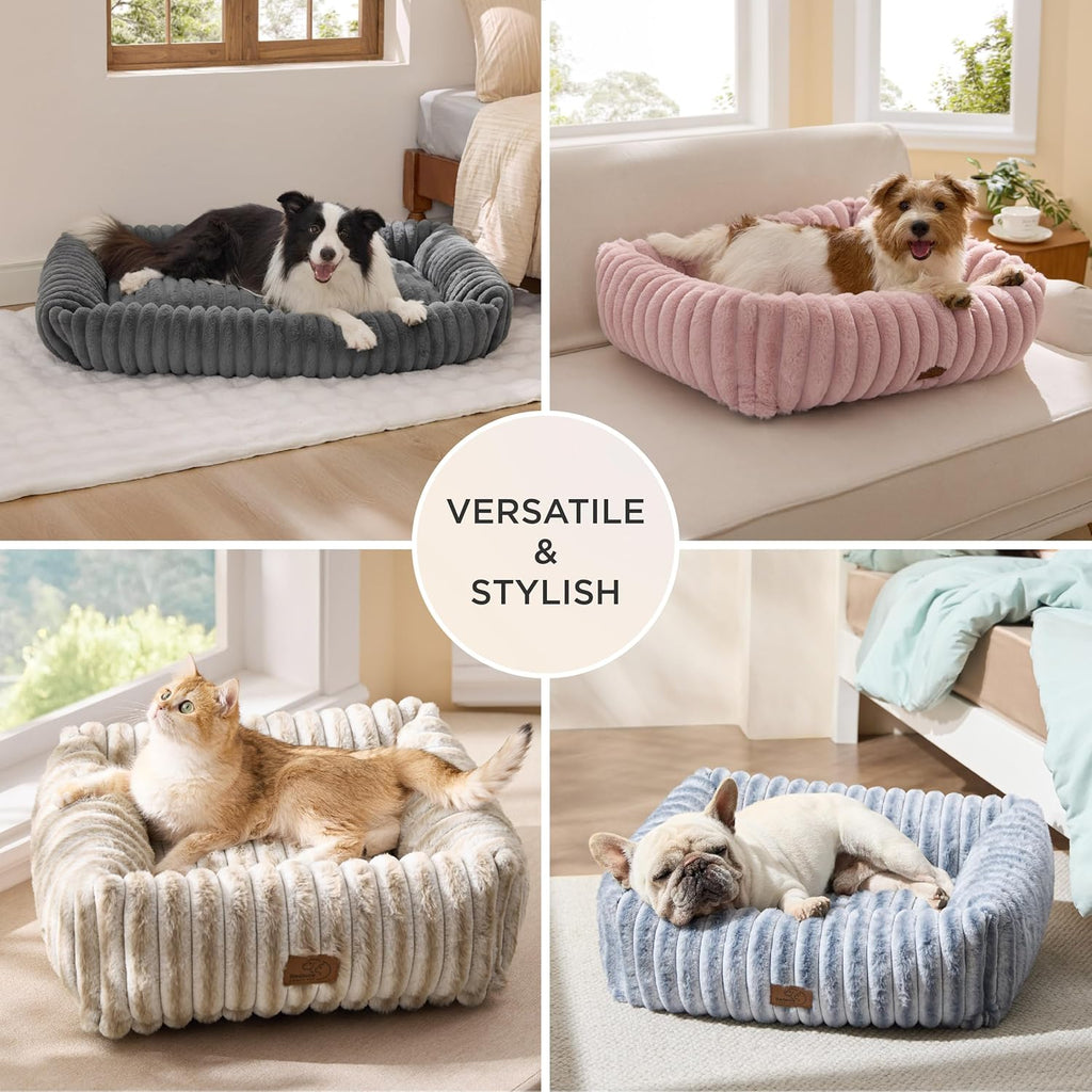 Bedsure ComfyFleece® Cute Dog Beds Large Sized Dog Washable，36in Amphora